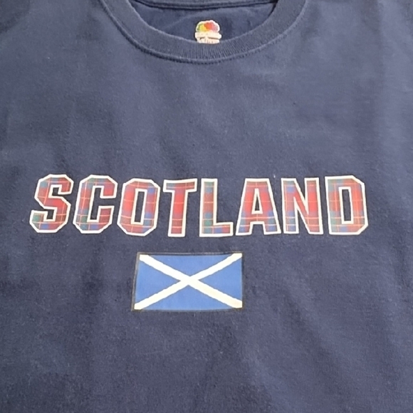 Scotland Plaid Graphic Tee Navy Red White - Picture 10 of 11